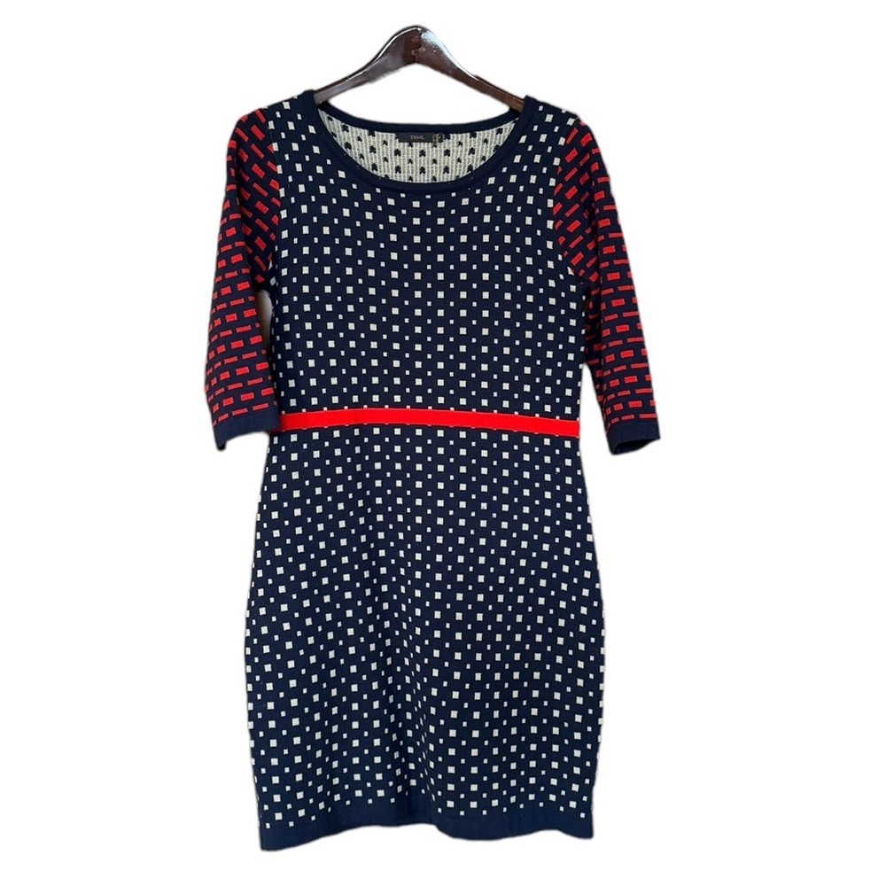 Anthropologie THML Women’s Knit Shift Dress 3/4 Sleeve Size Medium - Picture 2 of 12